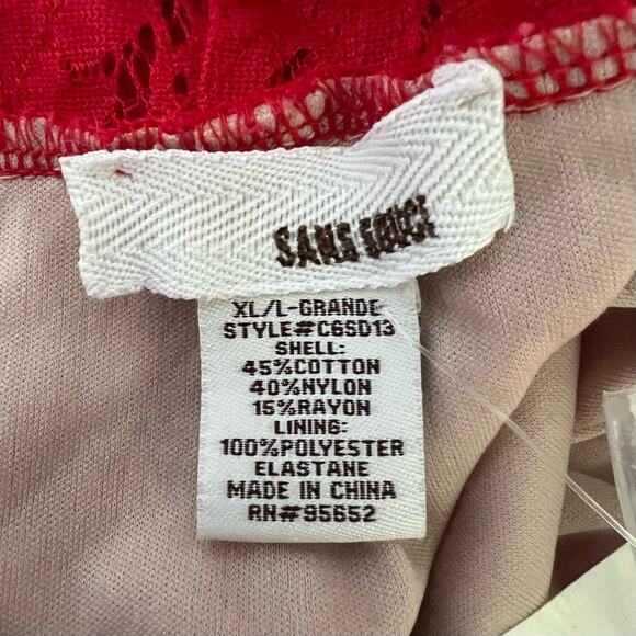 Sans Souci Red Lace Halter Sleeveless bodycon Dress Size XL - Picture 13 of 13